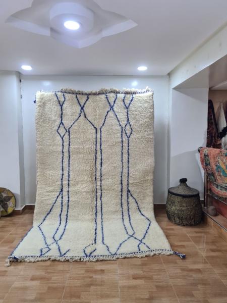 White Marzin Marokkaans handgemaakt tapijt